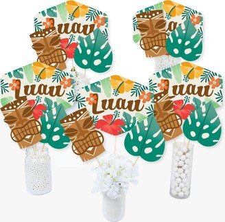 Big Dot Of Happiness Tropical Luau - Hawaiian Beach Party Centerpiece Sticks - Table Toppers - 15 Ct