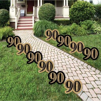 Big Dot Of Happiness Adult 90th Birthday Lawn Decor - Outdoor Birthday Party Yard Decor 10 Pc