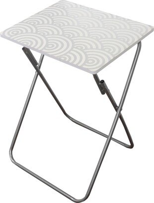 Metallic Multi-Purpose Foldable Table, Silver