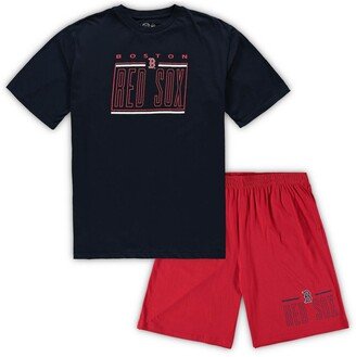 Men's Concepts Sport Navy, Red Boston Red Sox Big and Tall T-shirt and Shorts Sleep Set - Navy, Red