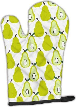 Pears on White Oven Mitt