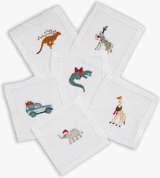 Tuckernuck Home Party Animal Holiday Cocktail Napkins (Set of 6)