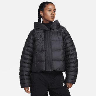 Women's Sportswear Swoosh Puffer PrimaLoft® Therma-FIT Oversized Hooded Jacket in Black