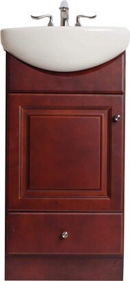 Petite 18-inch Dark Cherry/ White Bathroom Vanity