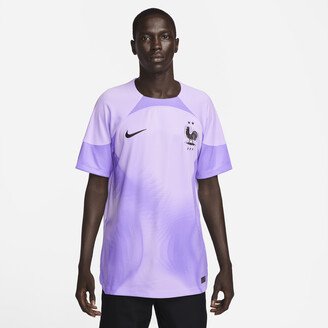 FFF 2022/23 Stadium Goalkeeper Men's Dri-FIT Short-Sleeve Soccer Jersey in Purple