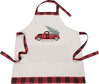 Vintage Tartan Truck with Christmas Tree Apron