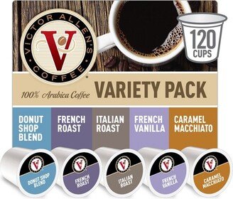 Victor Allen's Coffee Favorites Variety Pack Single Serve Coffee Pods Medium Roast Coffee - 120ct