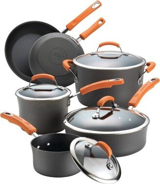 Hard Anodized II Dishwasher Safe Nonstick 10pc Cookware Set