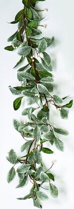 5' Magnolia Leaves Garland W/White Berries