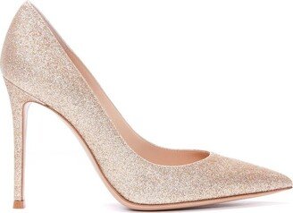 Glitter Pointed-Toe Pumps