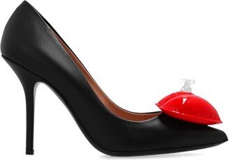 Heart-Detailed Pointed-Toe Pumps