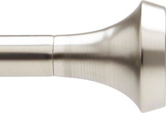Ella Drapery Rod, Modern Metal Telescoping Drapery Rod With Trumpet Finials