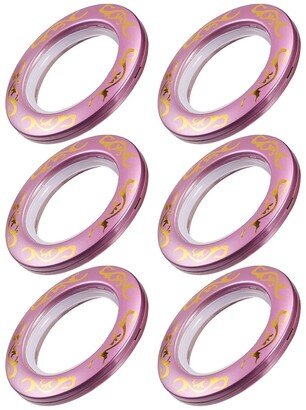 Unique Bargains Curtain Grommets Plastic 1.8 Inch Inner Dia Drapery Eyelet Rings Purple 6 Pcs