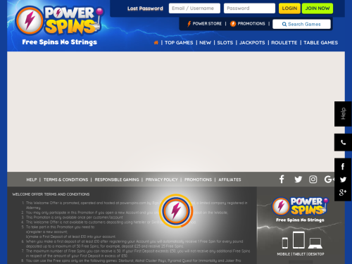 Power Spins Promo Codes & Coupons