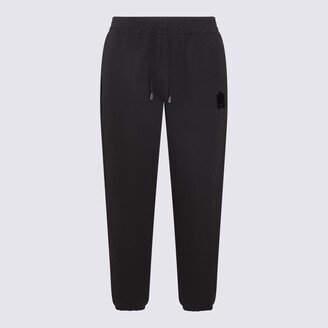 Black Cotton Blend Track Pants