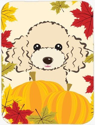 BB2064LCB Buff Poodle Thanksgiving Glass Cutting Board