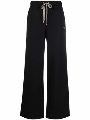 Drawstring High-Waisted Track Pants