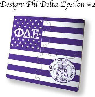 Phi Delta Epsilon Beverage Jigsaw Puzzle Coasters Square | Set Of 4