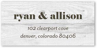 Wedding Address Labels: Wooden Collage Address Label, Grey, Address Label, Matte