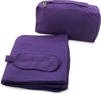 3-Piece Bag, Eye Mask & Wrap Travel Set-AA