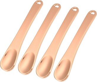 Unique Bargains Eye Cream Massage Sticks Beauty Scoop Makeup Spatula Mini Spoon for Facial Cosmetic Face Cream 2.32x0.46 4 Pcs Rose Gold Tone