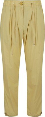 Logo-Plaque Drawstring Tapered Trousers