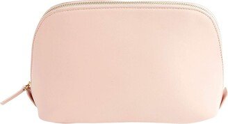 Large Leather Cosmetic Bag (Light Pink) Luggage