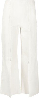 Flared High-Waist Trousers