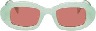 Green Rectangular Sunglasses