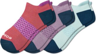 Women's Microstripe Ankle Sock 3-Pack - Frost Purple Mix - Large - Cotton