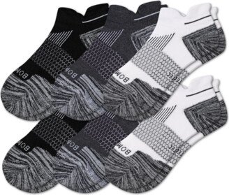 Women's Running Ankle Sock 6-Pack - White Charcoal Black - Medium - Athletic