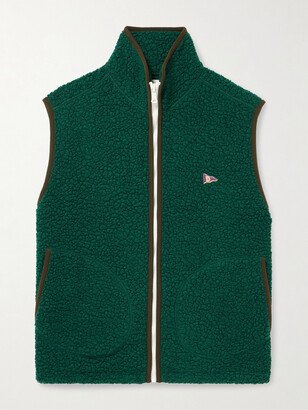 Logo-Embroidered Wool-Blend Fleece Gilet