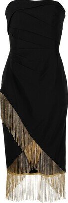 Beaded Fringed Midi Dress