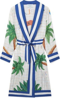 Print Silk Robe