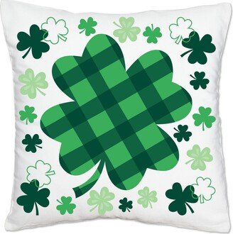 Big Dot Of Happiness Shamrock St. Patrick's Day Decorative Cushion Case Throw Pillow Cover 16 x 16 In