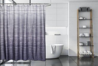 Ombre Line Shower Curtain Gray