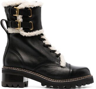 Shearling-Trim Boots