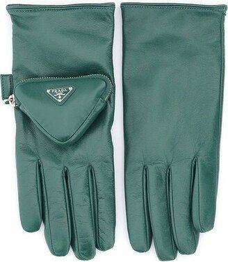 Triangle Logo Pouch Gloves