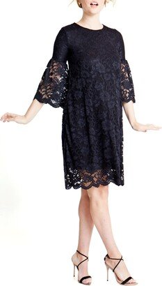 Lace Bell Sleeve Maternity Dress