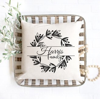 Farmhouse Pillow Cover, Throw Pillow Cover, Monogram Personalized White Cotton Custom Cover-AA