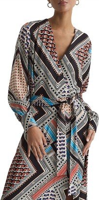 Alegra Printed Wrap Midi-Dress