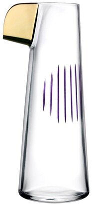 Parrot Water Carafe, 25.25 oz - Clear, Purple Line and Gold-Tone Beak