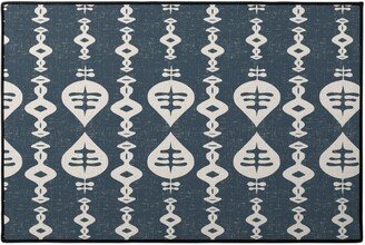 Door Mats: Maya - Navy Door Mat, Blue