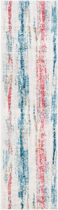 Madison MAD640 Power Loomed Area Rug - Ivory/Blue - 2'3x8'