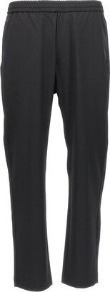 Elastic Waist Straight Leg Trousers-AA