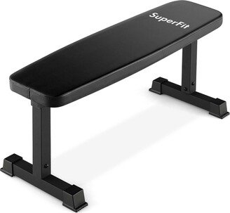 Superfit 660LBS Heavy Duty Flat Weight Bench for Multipurpose Full Body Strength Training