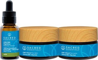 Sacred Essentials Sacred 6Oz Cbd Signature Am/Pm System Bundle