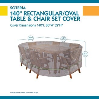 Soteria RainProof Rectangular/Oval Patio Table with Chairs Cover