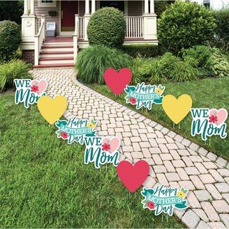 Big Dot Of Happiness Colorful Floral Happy Mother's Day - Lawn Decor - Outdoor Party Yard Decor 10 Pc