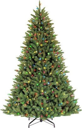 7.5ft Pre-lit LED Artificial Christmas Tree Full Forest Fir - Puleo